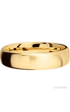 6 mm wide Domed Bevel 14K Yellow Gold band.