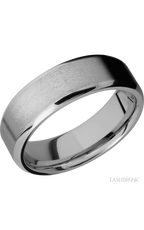 7 mm wide Beveled Titanium band.