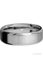 7 mm wide Beveled Titanium band.