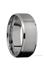 8 mm wide Beveled Titanium band.