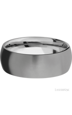 8 mm wide Domed Titanium band.