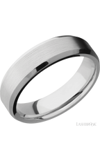 6 mm wide Beveled Cobalt Chrome band.