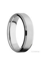 6 mm wide Beveled Cobalt Chrome band.