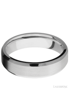 6 mm wide Beveled Cobalt Chrome band.