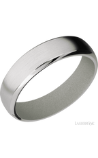 6 mm wide Domed Bevel Cobalt Chrome band featuring a Gun Metal Grey sleeve.