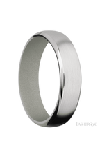 6 mm wide Domed Bevel Cobalt Chrome band featuring a Gun Metal Grey sleeve.