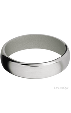 6 mm wide Domed Bevel Cobalt Chrome band featuring a Gun Metal Grey sleeve.