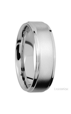 7 mm wide Flat Grooved Edges Cobalt Chrome band.