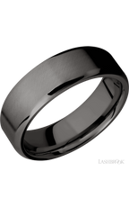 7 mm wide Beveled Tantalum Noir band.
