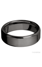 7 mm wide Beveled Tantalum Noir band.
