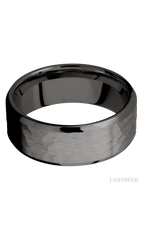 8 mm wide Beveled Tantalum Noir band.