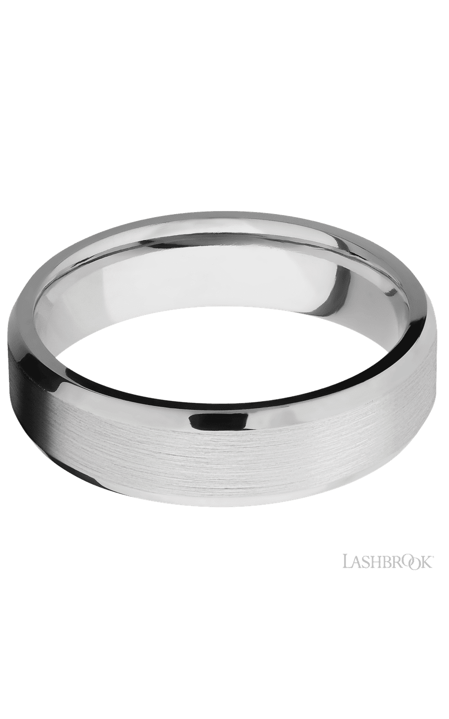 6 mm wide Beveled Platinum band.
