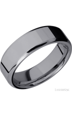 7 mm wide Beveled Tantalum band.