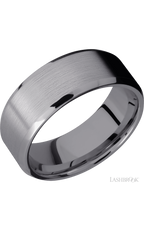 8 mm wide Beveled Tantalum band.