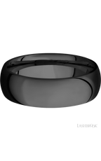 7 mm wide Domed Zirconium band.