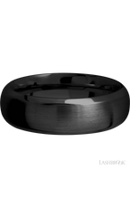 7 mm wide Domed Bevel Zirconium band.
