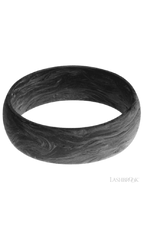 7 mm wide Domed Forged Carbon Fiber band featuring a Whiskey Barrel sleeve.