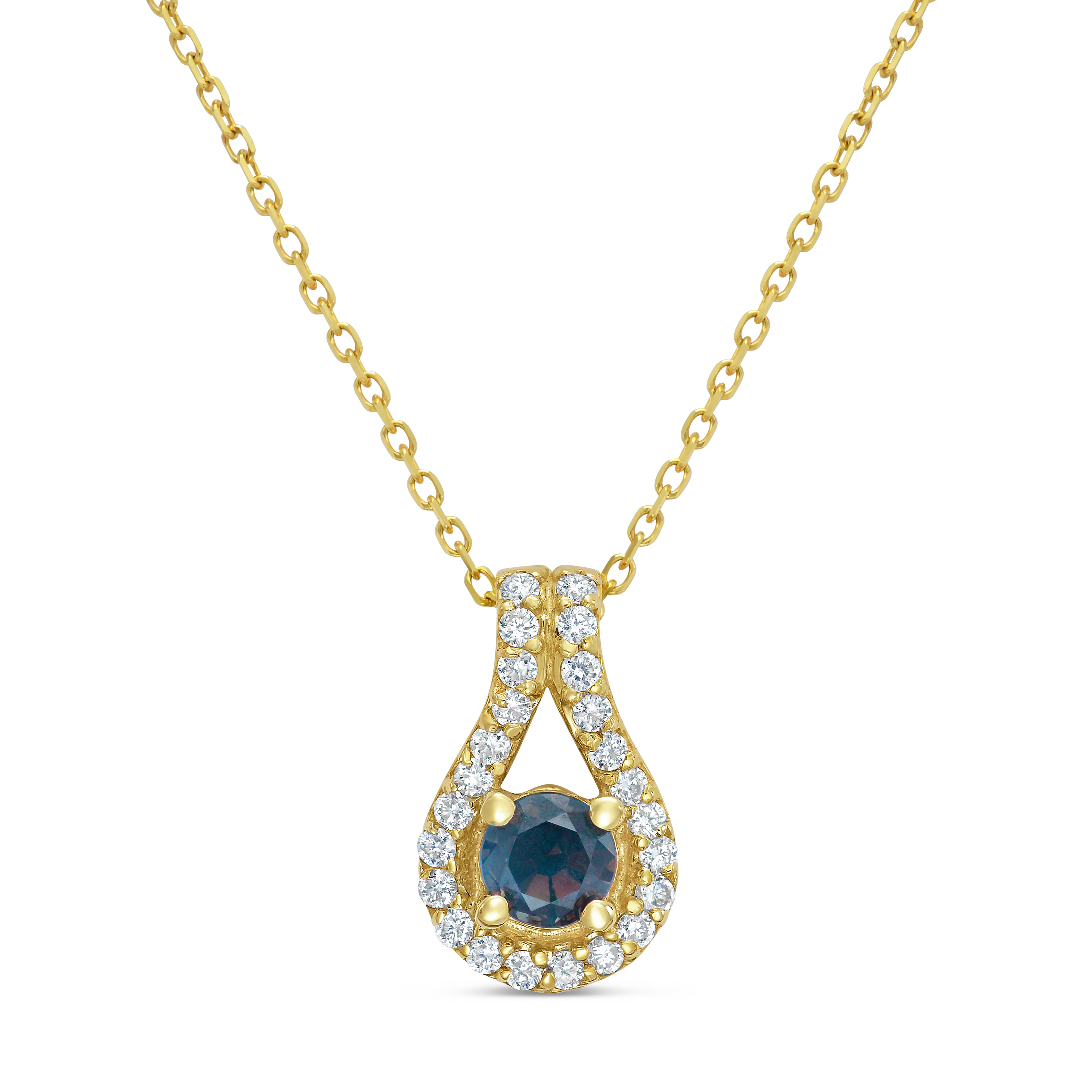 14Kt, Pendants, Alexandrite, Diamond