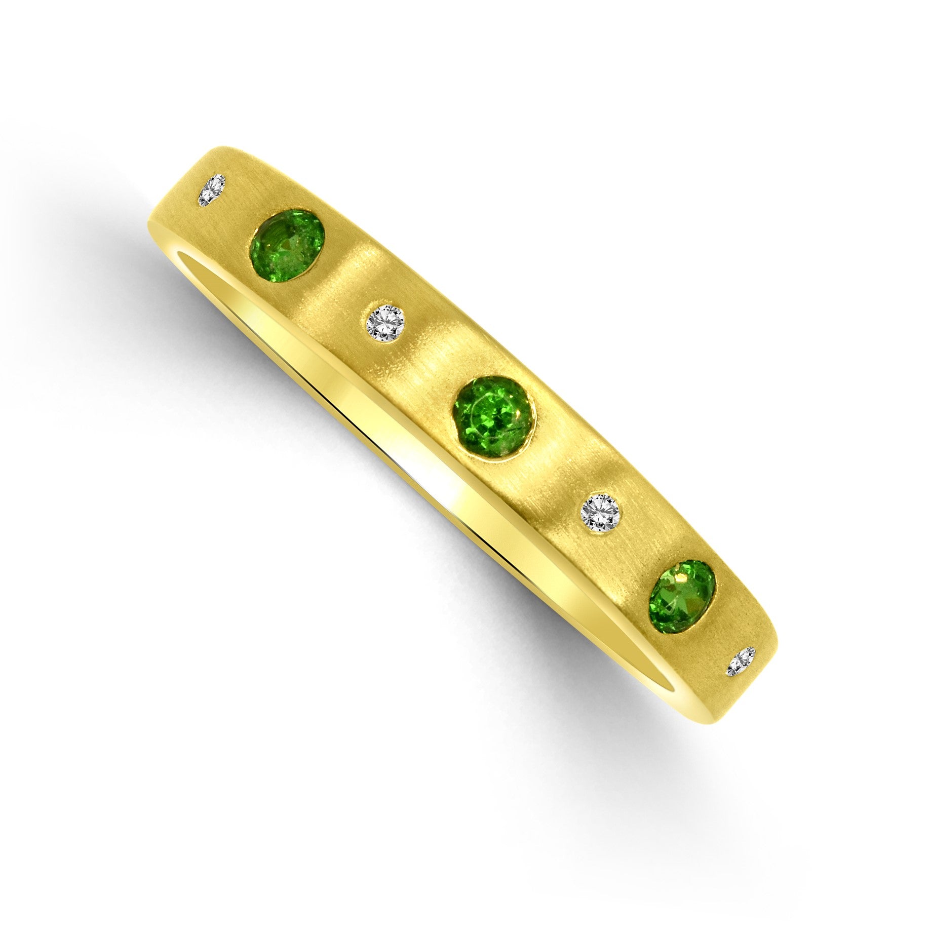 14Kt, Rings, Tsavorite, Diamond