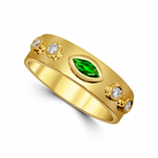 14Kt, Rings, Tsavorite, Diamond
