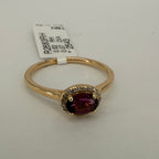 14Kt, Rings, Rhodolite Garnet, Diamond
