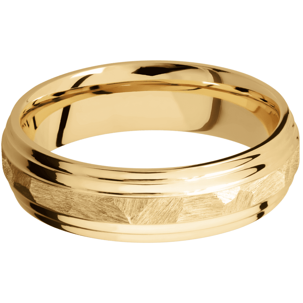 10K Yellow Gold + Rock , Polish Finish