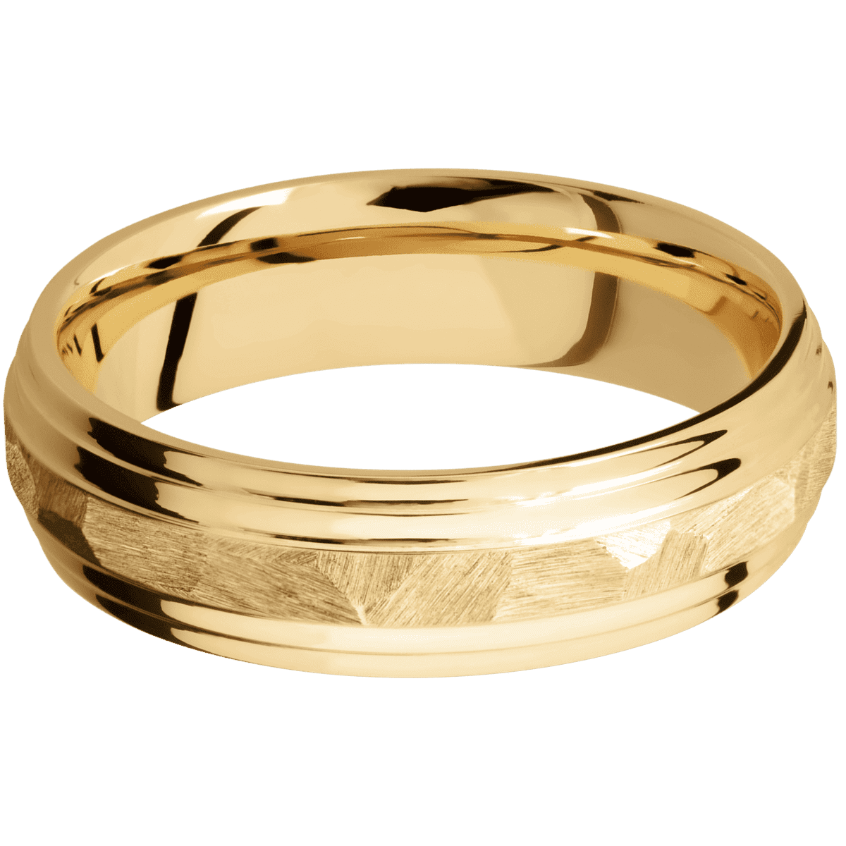 10K Yellow Gold + Rock , Polish Finish