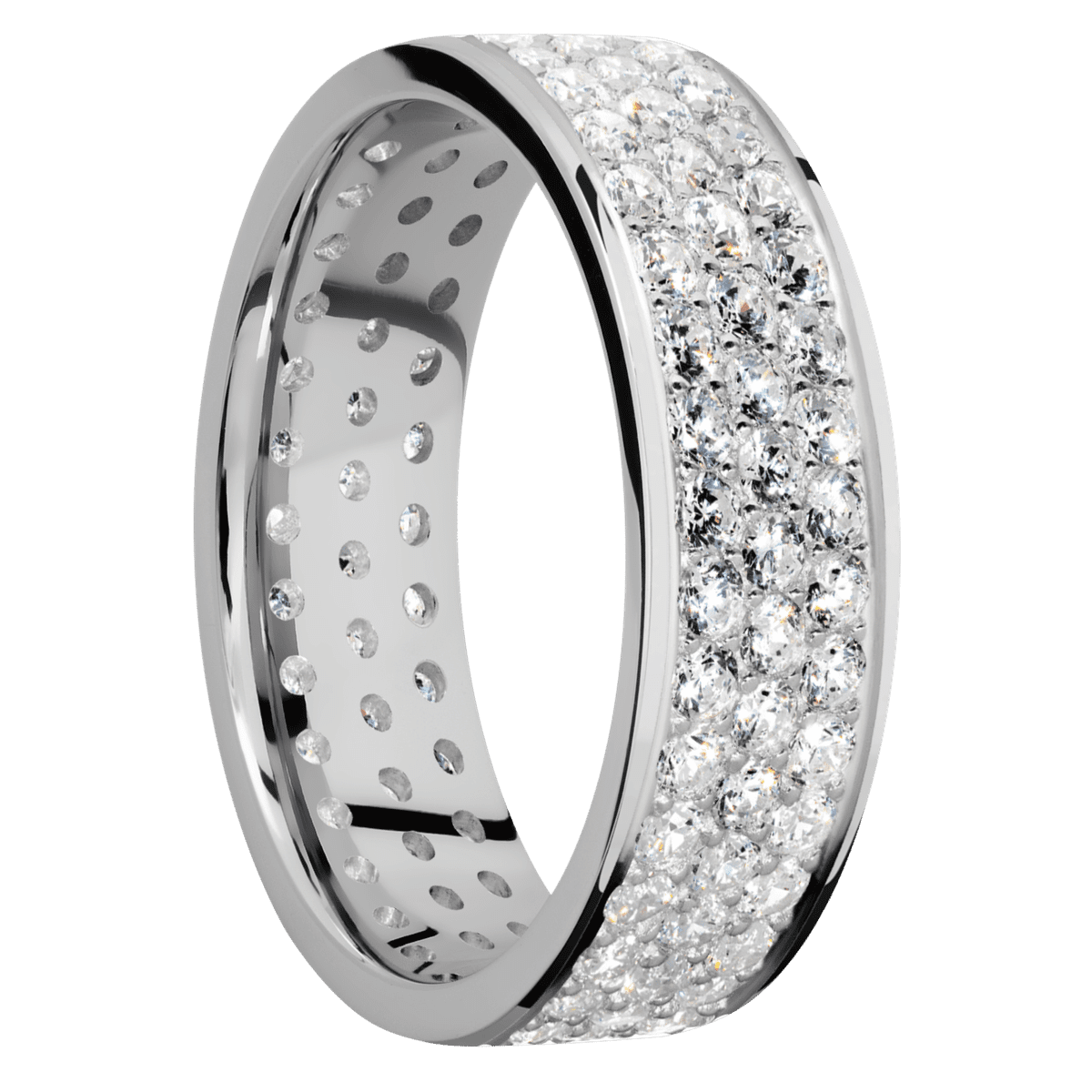18K White Gold + Polish Finish