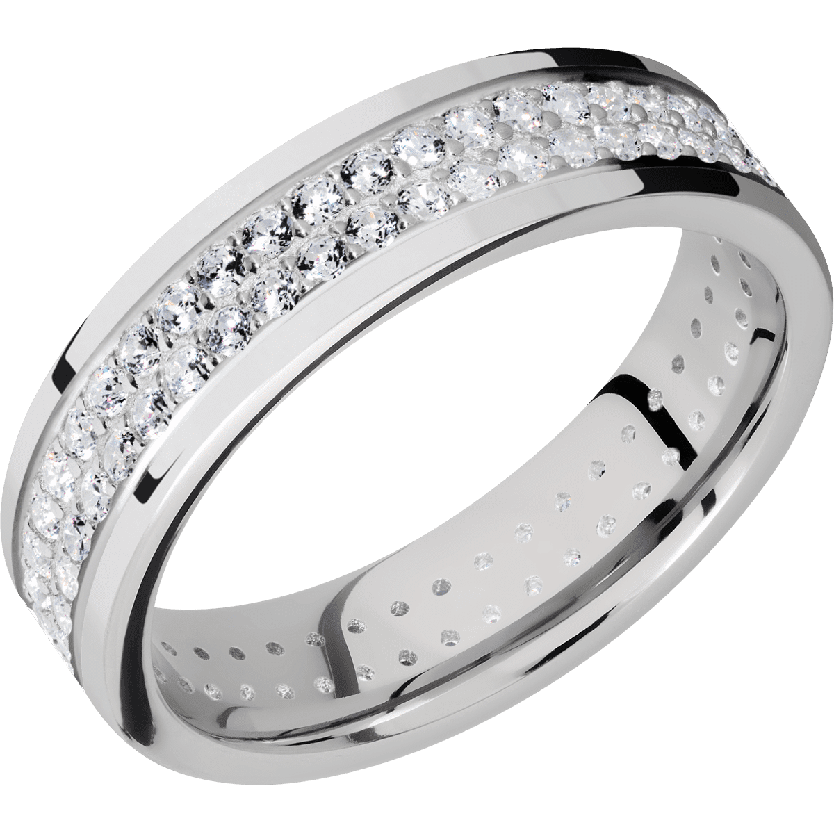 14K White Gold + Polish Finish
