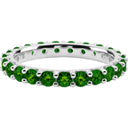 14K White Gold band with 23 Round Green Diamond having TCW-1.61