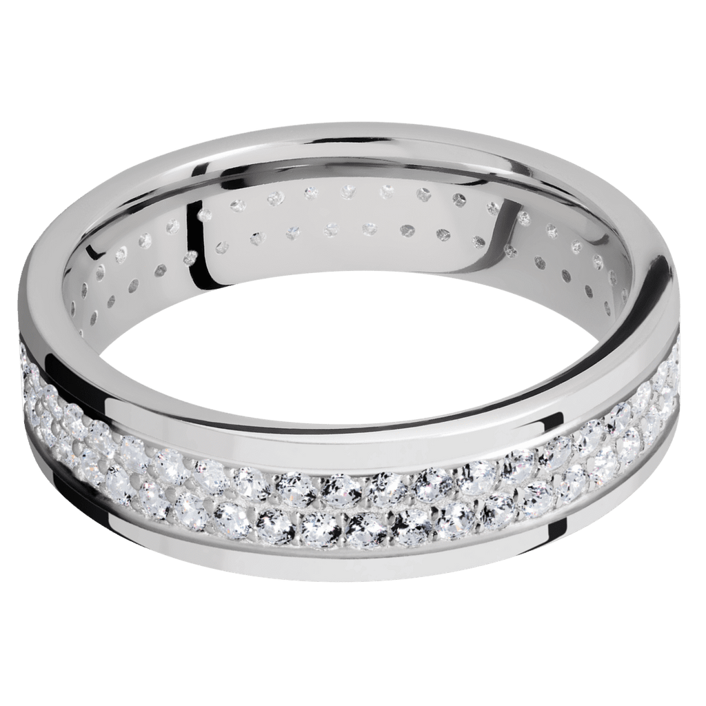 14K White Gold + Polish Finish