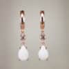 14k Rose Gold Pear-Cut Cabochon Opal Earrings w Bezel-Set Morganite Ends in Madison, WI