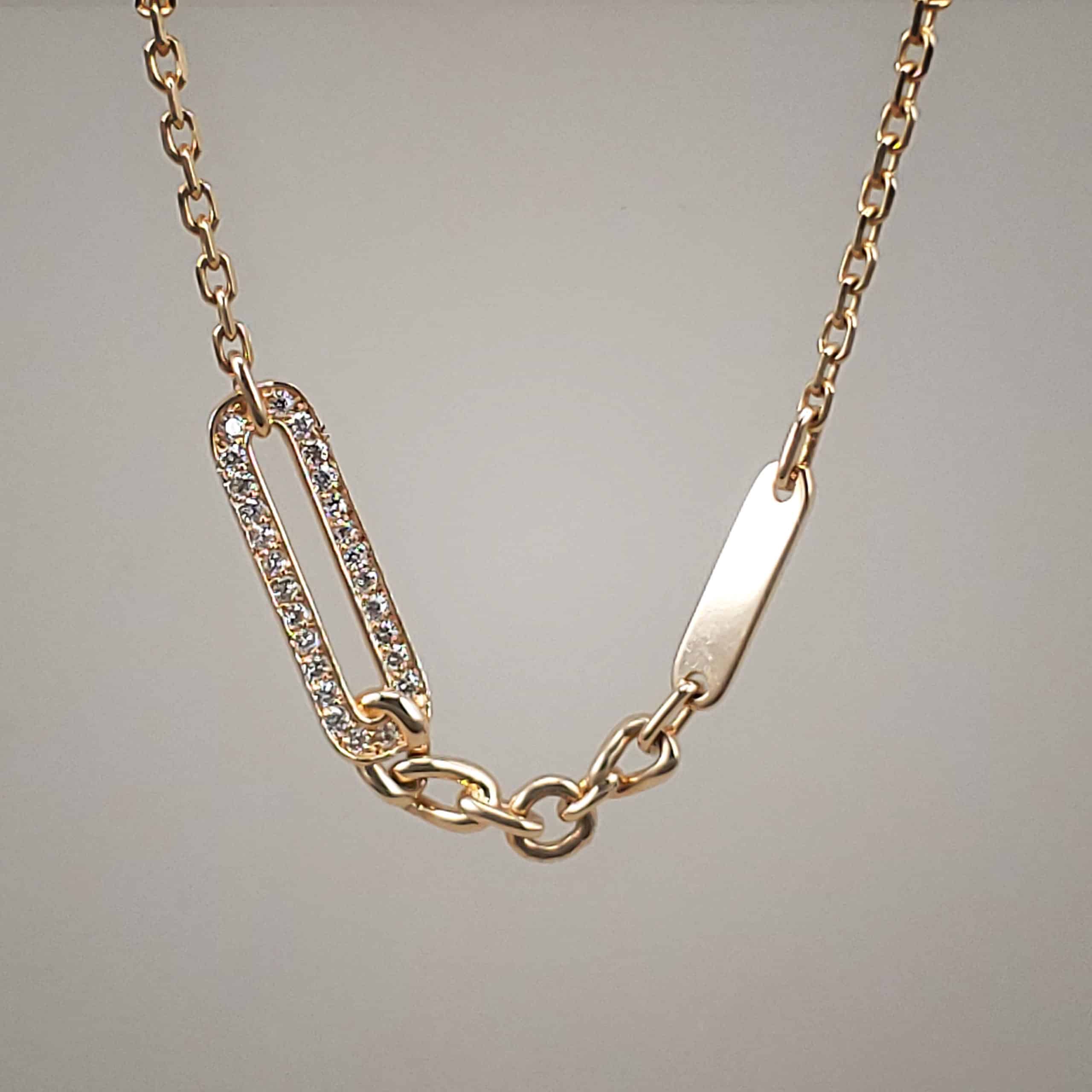 Middleton Jewelers: 14k Yellow Gold Diamond & Custom Link (engravable)