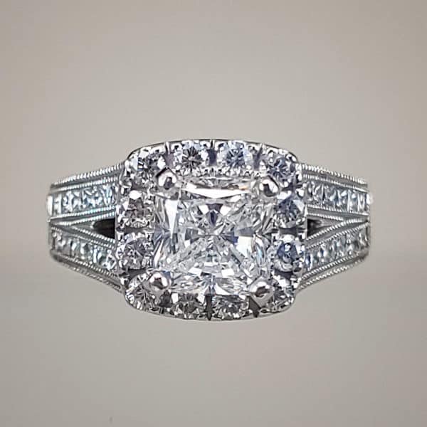 2.5 Carat Radiant-Cut Diamond Engagement Ring