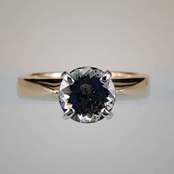 Tanzanite Solitaire Center Stone Ring in 14K Yellow Gold Setting